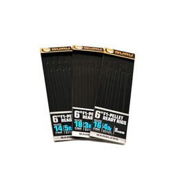 Guru 6" Pole Rigs Ready Tied Hooklength All Patterns and Sizes: F1 Pellet Size 18