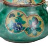Kutani Potted Teapot, Green Round Crest K8-551