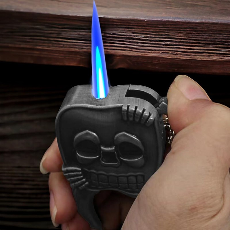 SMTSEC Creative Skull Lighter, Torch Lighters, Cool Windproof Lighter, Funny