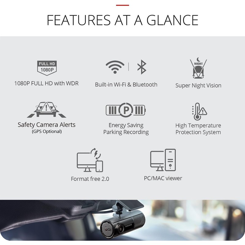 Thinkware F70 PRO Dash Cam Full 1080p Front Car Camera