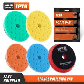 SPTA 1PC 패드 세트 키트 125MM 스폰지 사진 폴리 RO DA GA 버퍼 150MM 버핑 자동차 CCS [1 Yellow Medium Cut] SPTA 1PC Pad Set Kit 125MM Sponge Photo Poly RO DA GA Buffer 150MM Buffing Car CCS [1 Yellow Medium Cut]