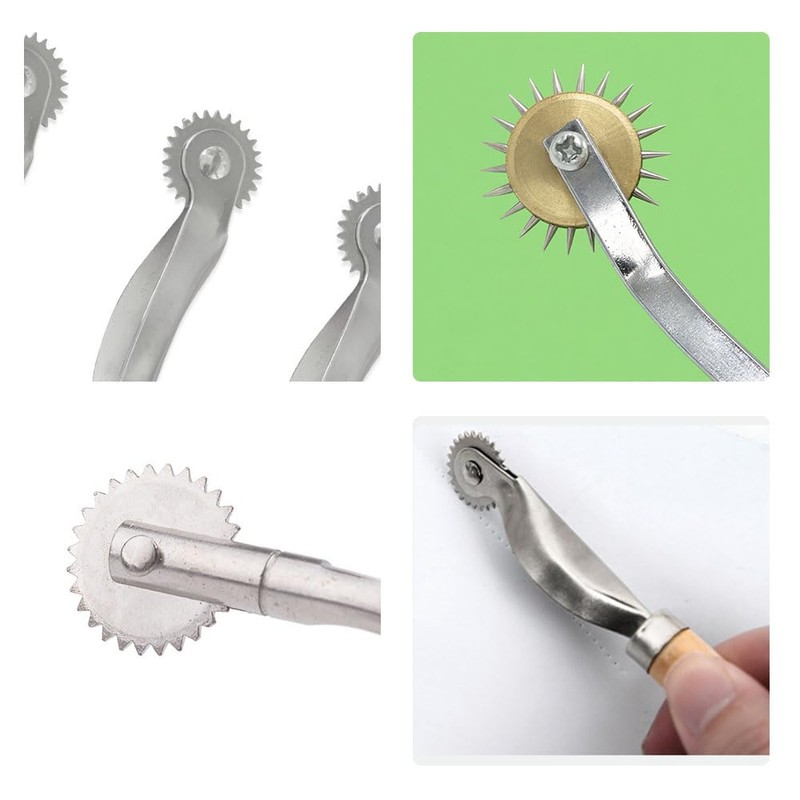 Esforzarse Tracing Wheel Sewing Tool,4PCS Tracing Wheel Stitching Wheel Tool