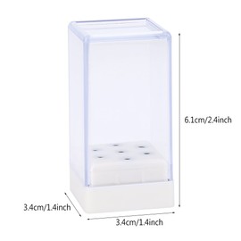 Manicure Tool Organizer, 7 Holes Nail Art Tool Organizer Box Container Nail Drill Heads Bits Holder for Nail Grinding Heads Display for Household and Nail Salon