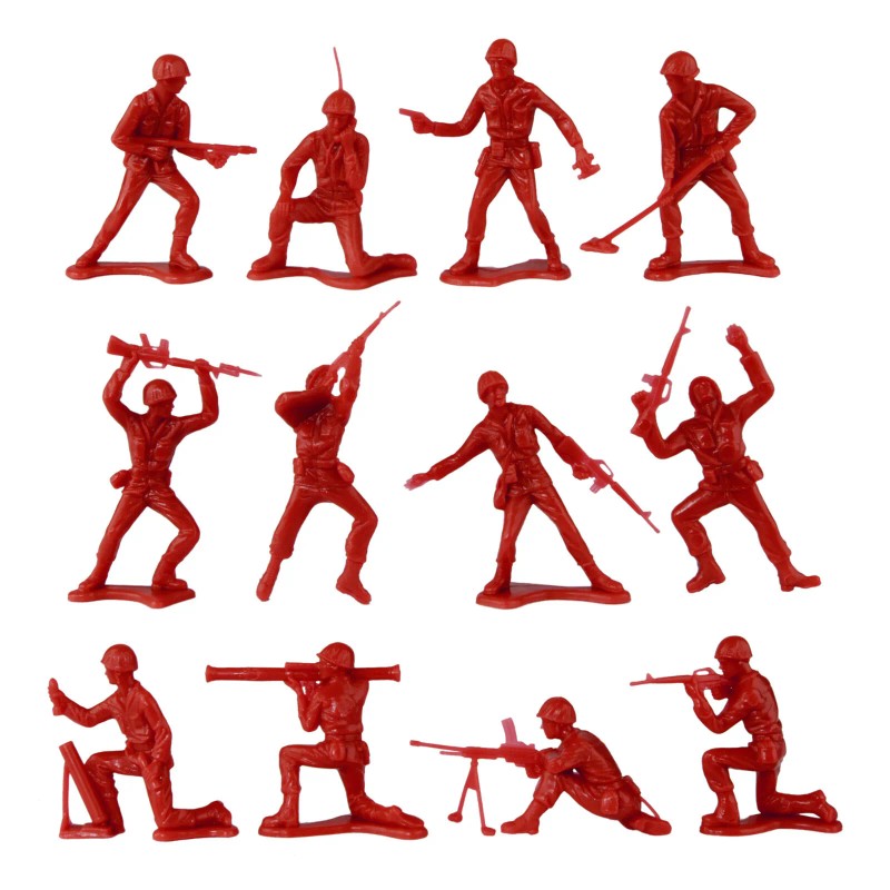 TimMee Processed Plastic Army Men 48pc Red Tim Mee Toy