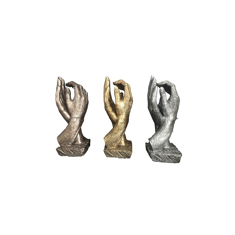 Large Bronze Hands Sculpture Wedding Present Marriage Proposal Life-Size 26cm