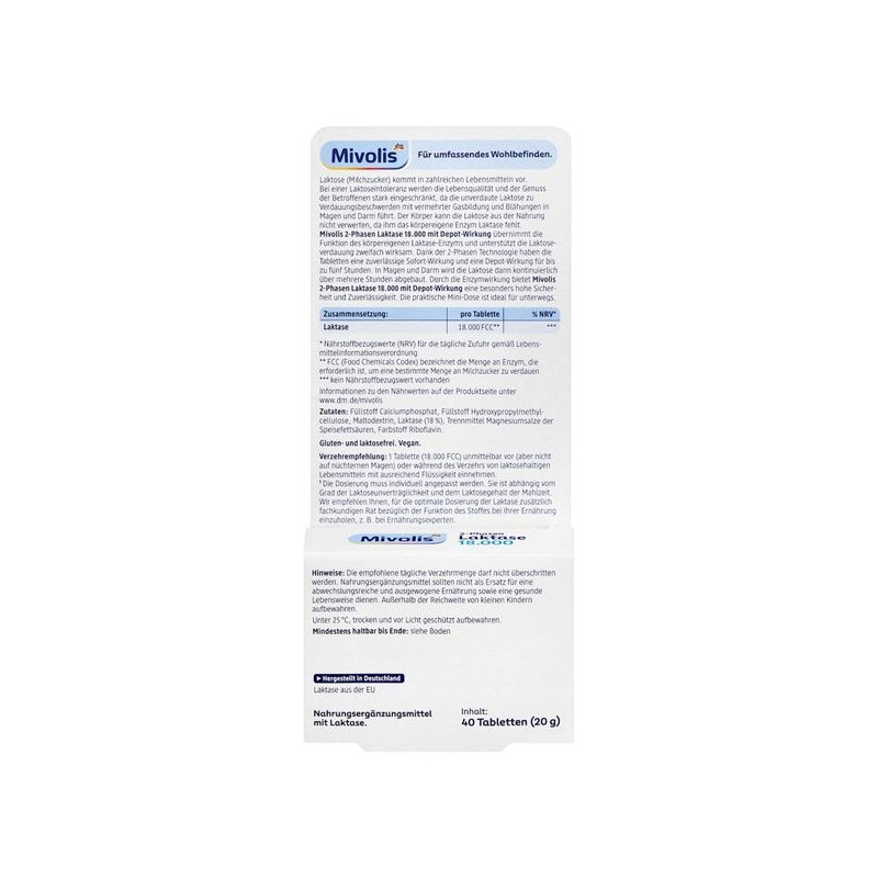 Mivolis 미볼리스 락타아제 18000 40개 Mivolis Lactase 18000 40 Tablets