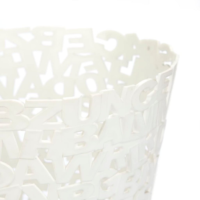 balvi Papierkorb Letters Farbe weiß Kunststoff 30 cm
