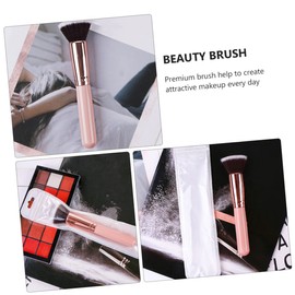 Gogogmee Ergonomic Rose Gold Foundation Brush for Women Cosmetics Brush for Liquid Makeup