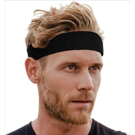 Tough Headwear Terry Cloth Running Headband - Sweat-Wicking Athletic Sweat Band - Court-Ready Basketball Accessories