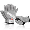 CAISIDIONG 2 Pairs Cut Resistant Gloves Level 5 Food Grade,Size
