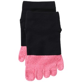 Okamoto CROSSPRO Running Socks, 5 Fingers, Nano Front, All Grip, Anti-Slip, Stretchable, Thin, Marathon, Track and Field Training, Sports, Ultra Skinny, red