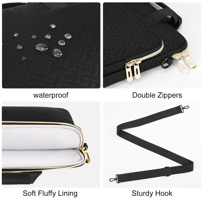 DOMISO 17.3 inch Laptop Sleeve Case Water-Resistant Computer Cover Bag