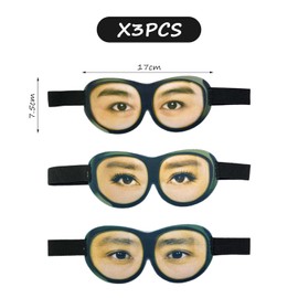 Pack of 3 Creative Eye Masks, Funny Eye Masks, Interesting Eye Masks, Blackout Sleep Eye Masks, Travel Eye Masks