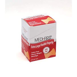 Medique Products 61773 Woven Extra Heavy Weight Latex Free Fingertip Bandage, X-Large, 25 Per Box, natural