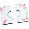 FDXGYH 2 Pcs 2.0 Inch ABS Wall Split Flange Self-Adhesive