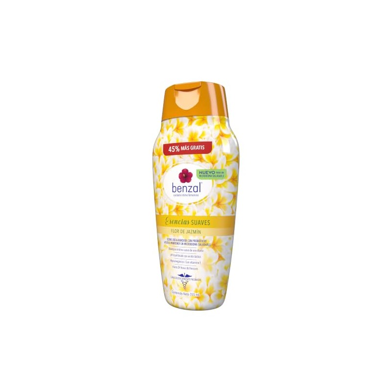 Benzal Wash Jabon Intimo Femenino, Flor de Jazmin, Shampoo Intimo