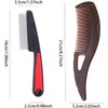 2 PCS Dandruff Comb, Stainless Steel Fine Tooth Comb, Scalp
