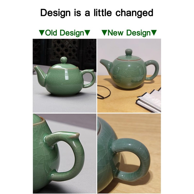 Celadon Teapot,Jade Green Porcelain Teapot,Kungfu Tea Utensil,Tea Ceremony,4 Optional Colors,龙泉青瓷茶壶
