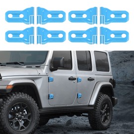 RT-TCZ Door Hinge Cover Trim for Jeep, Front Door Rear Door Hinges Exterior Decoration Accessories for Jeep Wrangler JL Unlimited 4-Door & Gladiator JT 2018-2024,8Pack,Light blue