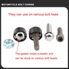 62PCS Motorcycle Bolt Covers Engine Head Bolts Toppers Cap for