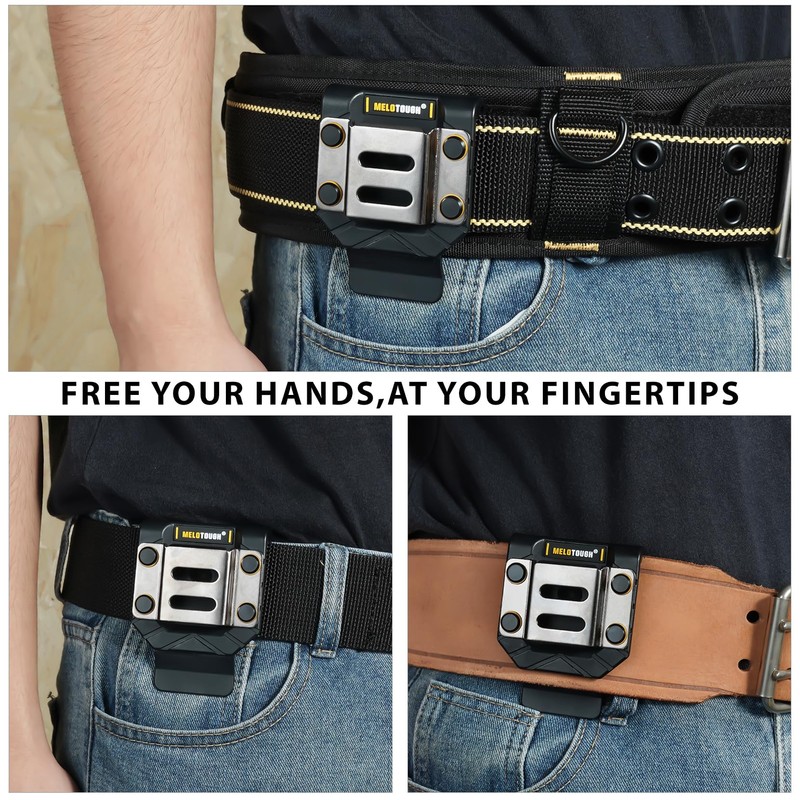 MELOTOUGH Drill Holder for Tool Belt,Drill Belt Clip,Drill Holster,Tape Measure