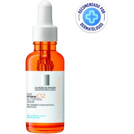La Roche-Posay Pure Vitamin C12 Oil Control Serum Antioxidante, 30 ml Acabado mate 16 horas para piel mixta a grasa, con ácido salicílico que refina poros, ideal para rutina diaria de mañana