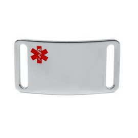 Idtagsonline Red Medical Alert ID Tag sold without band. Free engraving & medical vallet card