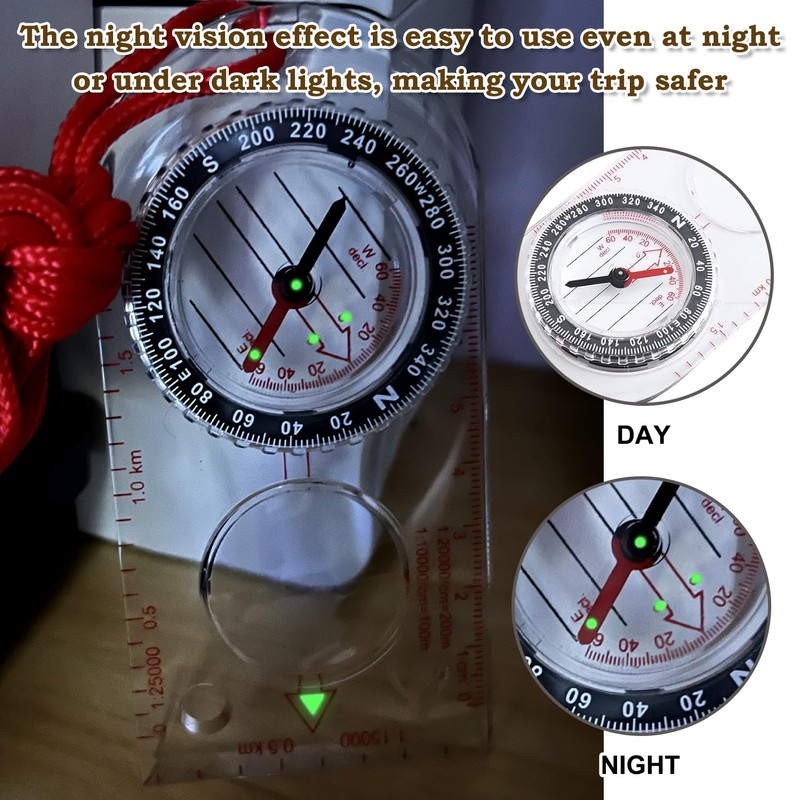 Compass Navigation Tool – Portable Hiking with Lanyard for Outdoor