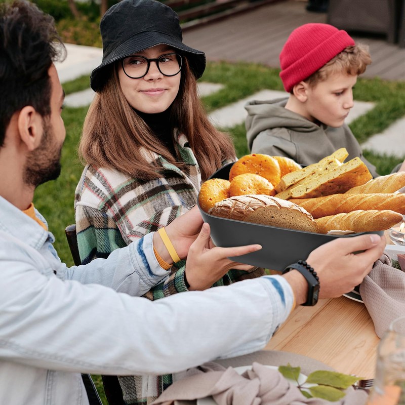 ECWAY Bread Box for Kitchen Countertop - Bamboo Fiber Bread