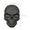 WOONEKY Emblema Decorativo De Calavera 3d Pegatinas De Zinc Para