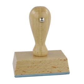 Wooden Stamp with Individual Text Plate in Many Sizes Rectangular and Square Design Online with a Graphic (10 x 20)