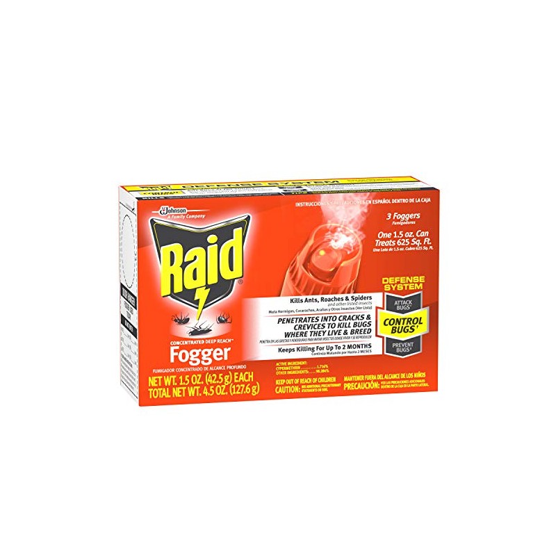 Raid Concentrated Fogger 1.5 Oz - 3 Pack