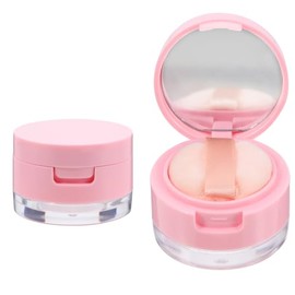 Beaupretty Estuche Maquillaje Mini Espejo Caja Polvo Suelto Portátil Viajes Uso Diario Contenedor Polvos Cosméticos Compacto Fácil Usar