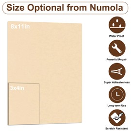 Numola Leather Repair Patch 8×11 inch Self-Adhesive Leather Repair Tape, Scratch/Holes Vinyl Repair Kit for Couch, Car Seat, Sofas, DIY Furniture Upholstery, Chair, Jackets, First-aid (Beige)