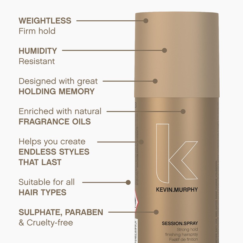 KEVIN.MURPHY SESSION.SPRAY - Strong Hold Finishing Hair Spray - For