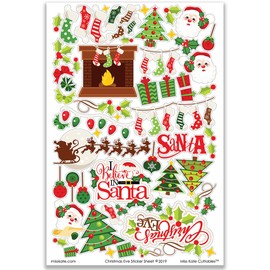Miss Kate Cuttables Paper & Sticker Kit - Christmas Eve - 17 Double-Sided 12x12 Papers with 33 Designs & 1 8X12 Sticker Sheet - Scrapbooking Card Making Crafting