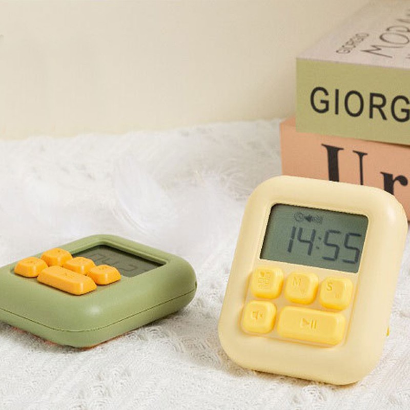 Digital Kitchen Timer Cute Precise Magnetic Easy Operation Clear Alarm