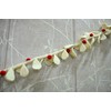DeKulture 96" White Wool Felt Mistletoe Garland - Christmas Decorations,