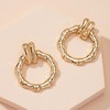 Bamboo Earrings for Women, Statement Exaggerate Bamboo Hoop Gold Plated