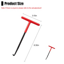 UHANBUT Motorcycle Exhaust Spring Puller Hook, Rubber Coating Vehicle T Shaped Exhaust Pipe Springs Puller, Car Spring Installer Removal Tool for Snowmobile Dirt Bike (2PCS)