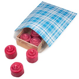 N'icePackaging 300 Bags of our Blue 6" x 9" Plaid Pattern Paper Gift Bags for Birthday, Party, Wedding, Holiday, Merchandise, Favors, Crafts, promotions, and more.