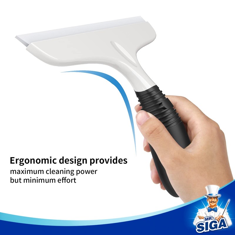 MR.SIGA Multi-Purpose Silicon Squeegee for Window, Glass, Shower Door, Car