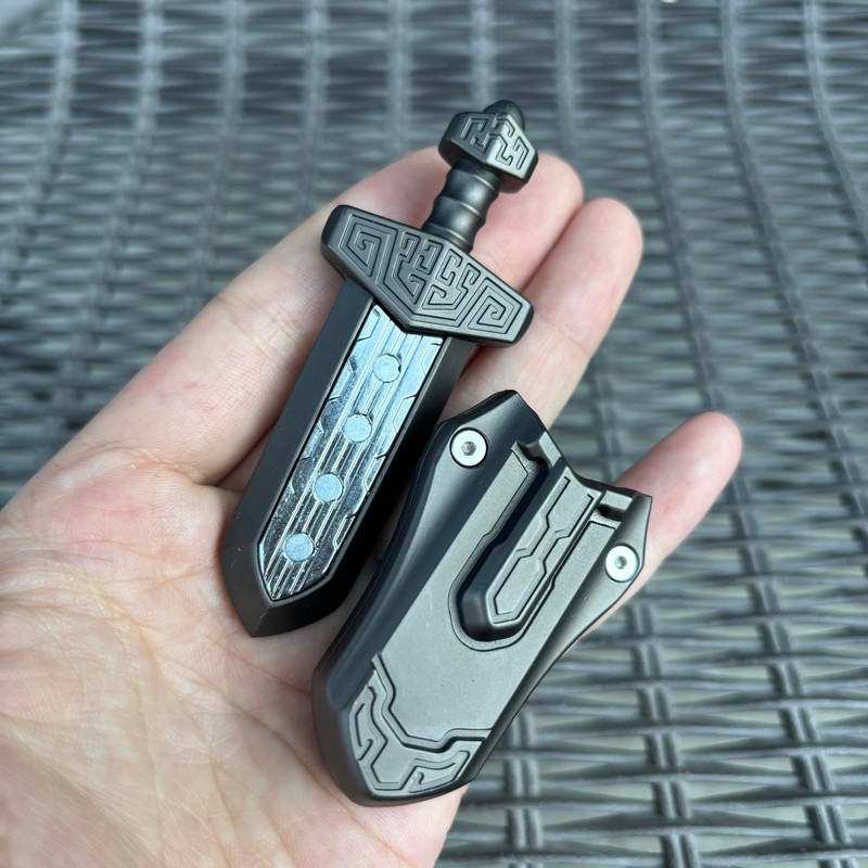 EDC Swords Mechanical Magnetic Push Slider Metal Toys Decompression Fidget