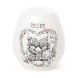 Me To You AGX01006 Tatty Teddy Wedding Fund Moneybox, Gift Boxed, L, Blue,grey,silver