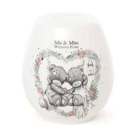 Me To You AGX01006 Tatty Teddy Wedding Fund Moneybox, Gift Boxed, L, Blue,grey,silver