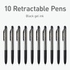 Pentonic GR-T Retractable Gel Pens, 10 Count, Black Ink, 0.7