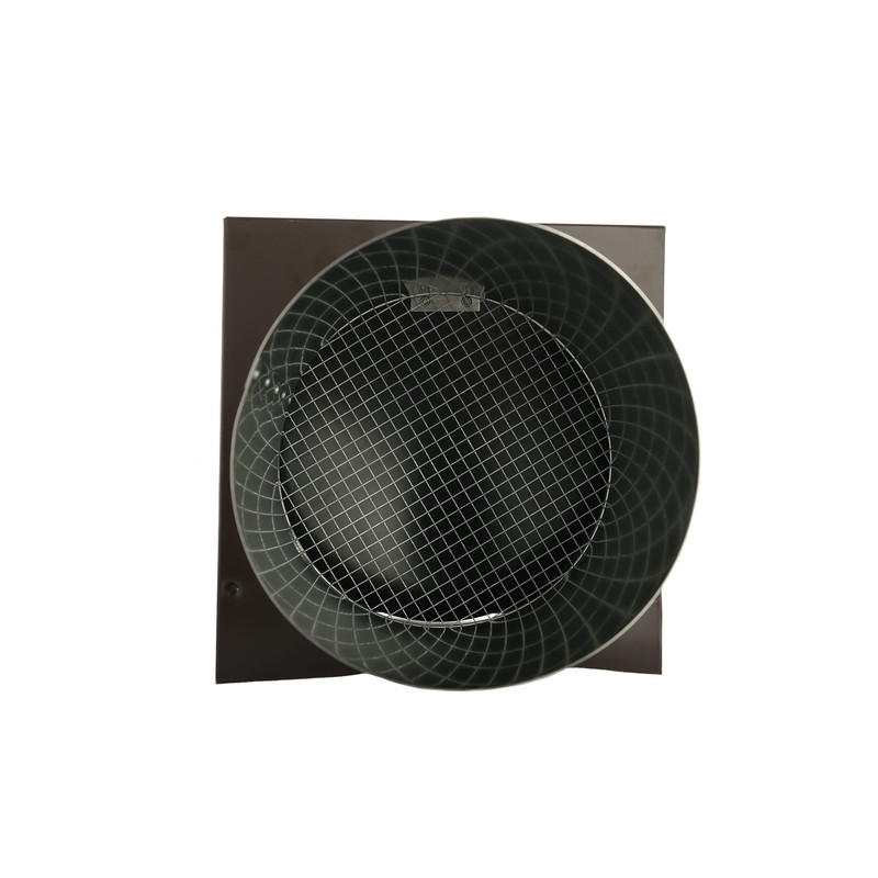 FAMCO Galvanized Steel Hooded Wall Vent with Screen and Damper,