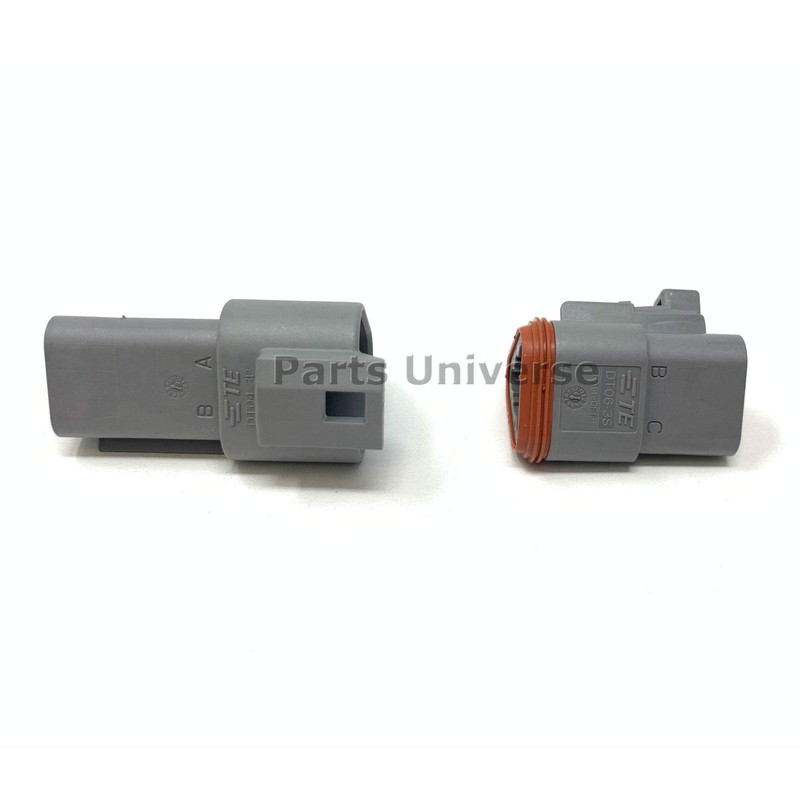 Deutsch DT Series 3 Pin Connector Kit w/Barrel Style Terminals