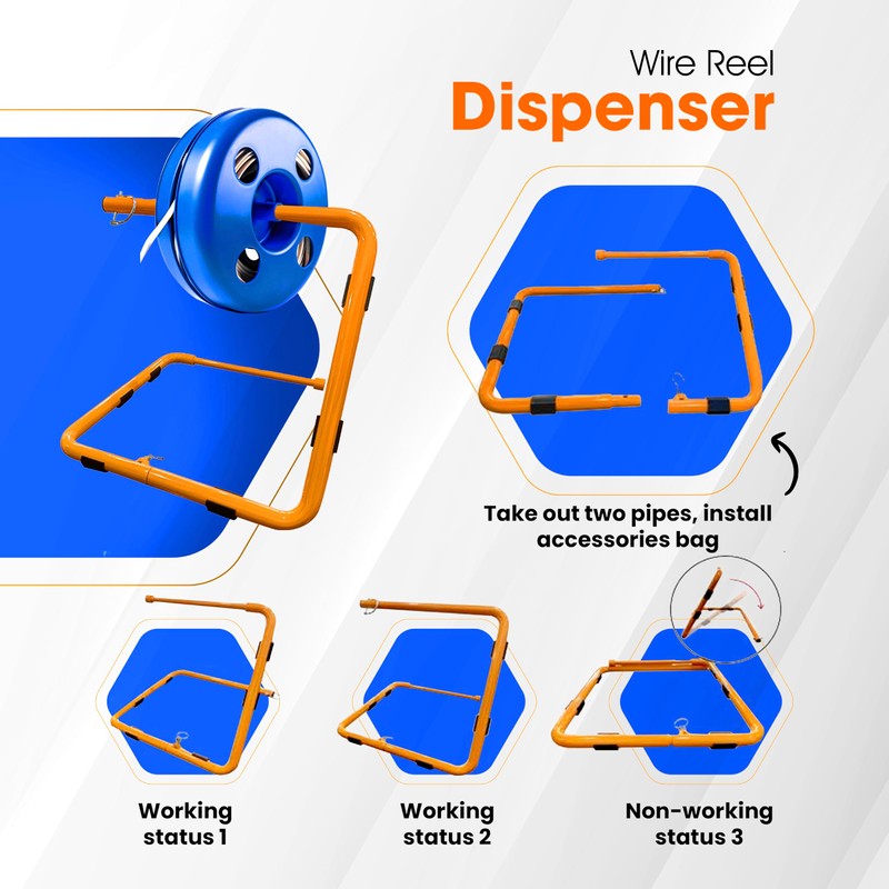 Wire Rotating Caddy for Electrical Work. Dispense any roll of