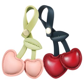 2PCS Cherry Bag Charm Women Car Leather Keychain for Bags Handbag Car Charms, Multi, 11.00X7.00X1.00cm